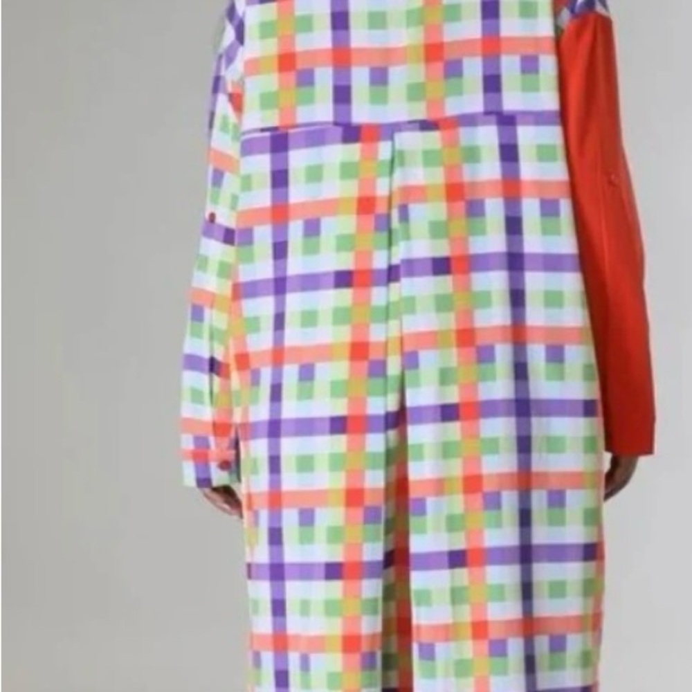 Vibrant Multicolor Plaid Dress - Picture 4 of 4